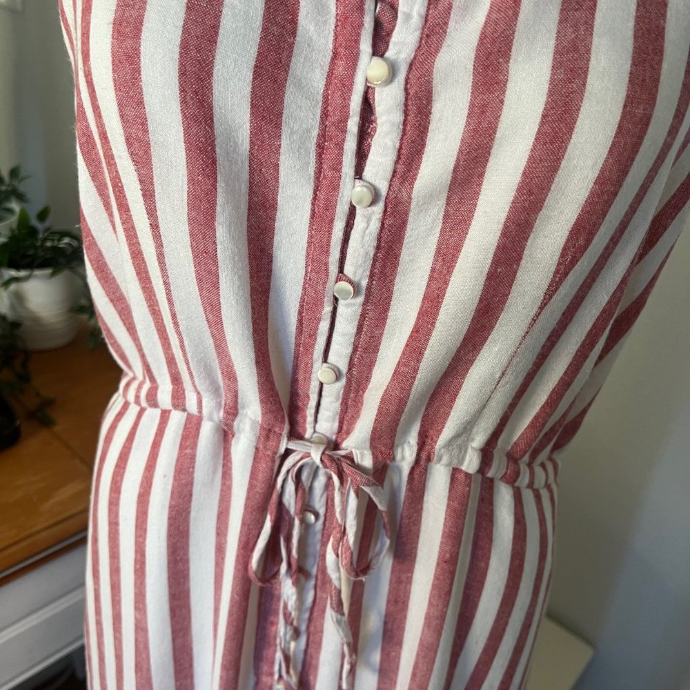 Rails Pink And White Striped Button Front Sundres… - image 5